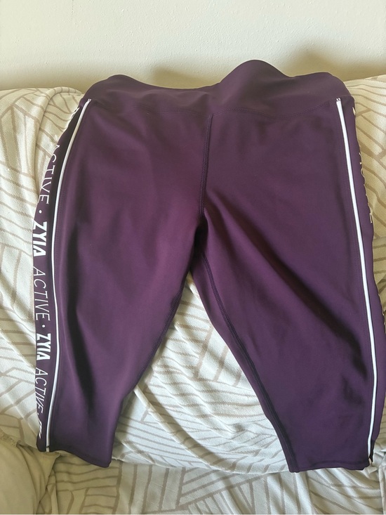ZYIA Pants - ZYIA Plum Athletic Leggings for Kids with White Side Stripe